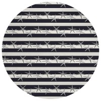 IndoorOutdoor Seabreeze SZ12 Black Washable 8 x 8 Round Rug