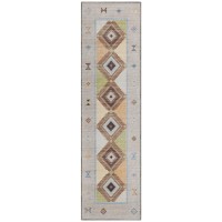 IndoorOutdoor Phoenix PH2 Taupe Washable 23 x 76 Runner Rug