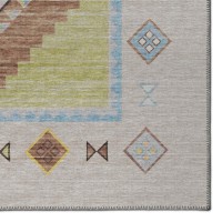 IndoorOutdoor Phoenix PH2 Taupe Washable 23 x 76 Runner Rug