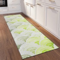 IndoorOutdoor Seabreeze SZ5 LimeIn Washable 23 x 76 Runner Rug