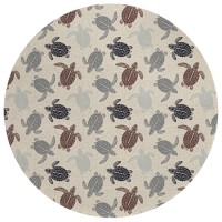 IndoorOutdoor Seabreeze SZ13 Beige Washable 8 x 8 Round Rug