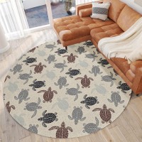 IndoorOutdoor Seabreeze SZ13 Beige Washable 8 x 8 Round Rug