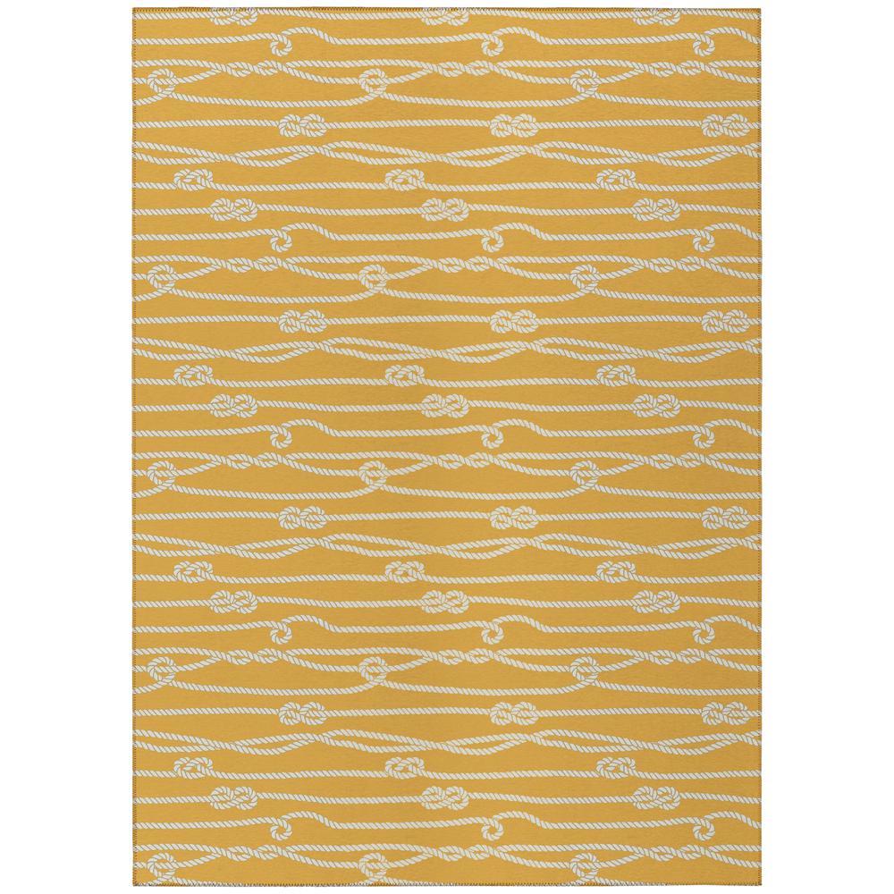 IndoorOutdoor Harbor HA7 Gold Washable 8 x 10 Rug