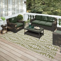 IndoorOutdoor Sedona SN6 Moss Washable 8 x 10 Rug