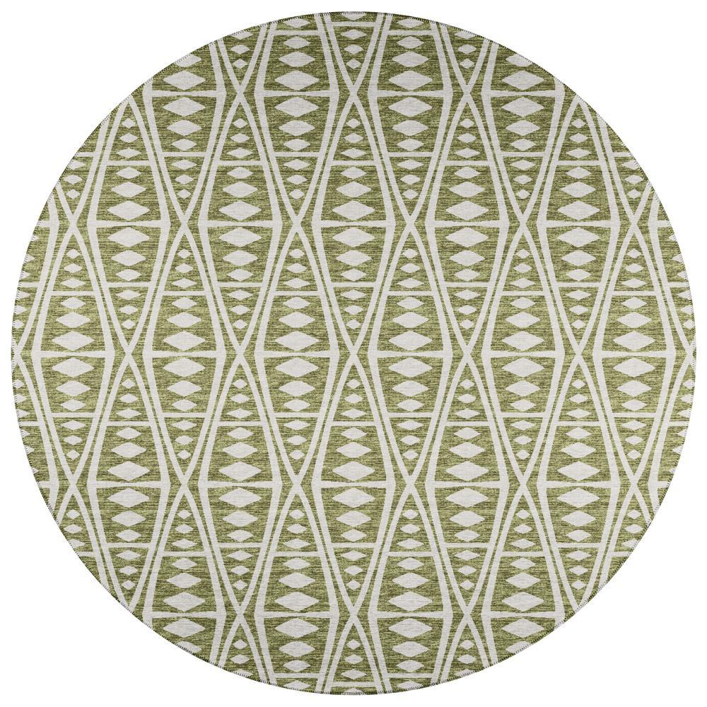 IndoorOutdoor Sedona SN6 Moss Washable 4 x 4 Round Rug