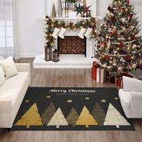 IndoorOutdoor Wonderland WN11 Black Washable 30 x 46 Rug