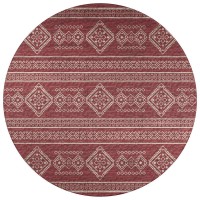 IndoorOutdoor Sedona SN14 Paprika Washable 10 x 10 Round Rug