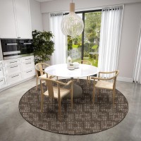 Delano DA1 Chocolate 6 x 6 Round Rug