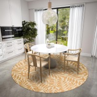 IndoorOutdoor Sedona SN5 Wheat Washable 6 x 6 Round Rug