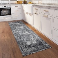 IndoorOutdoor Sedona SN7 Pewter Washable 23 x 76 Runner Rug