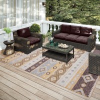 IndoorOutdoor Sedona SN12 Goldenrod Washable 3 x 5 Rug