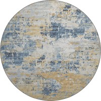 Camberly CM4 Navy 8 x 8 Round Rug