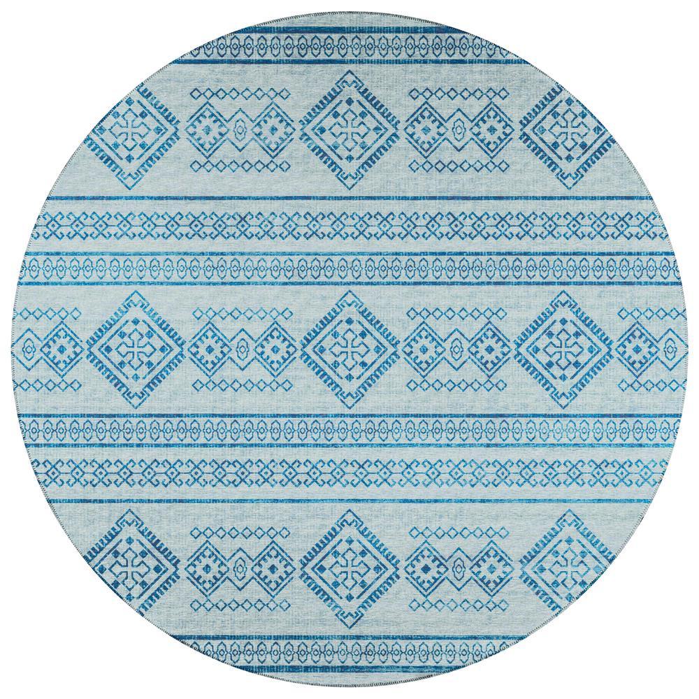 IndoorOutdoor Sedona SN14 Sky Washable 6 x 6 Round Rug