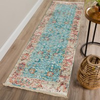 IndoorOutdoor Marbella MB2 Mediterranean Washable 23 x 12 Runner Rug