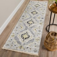 IndoorOutdoor Marbella MB1 Grey Washable 23 x 10 Runner Rug