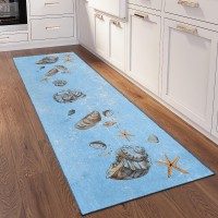 IndoorOutdoor Seabreeze SZ9 Denim Washable 23 x 76 Runner Rug