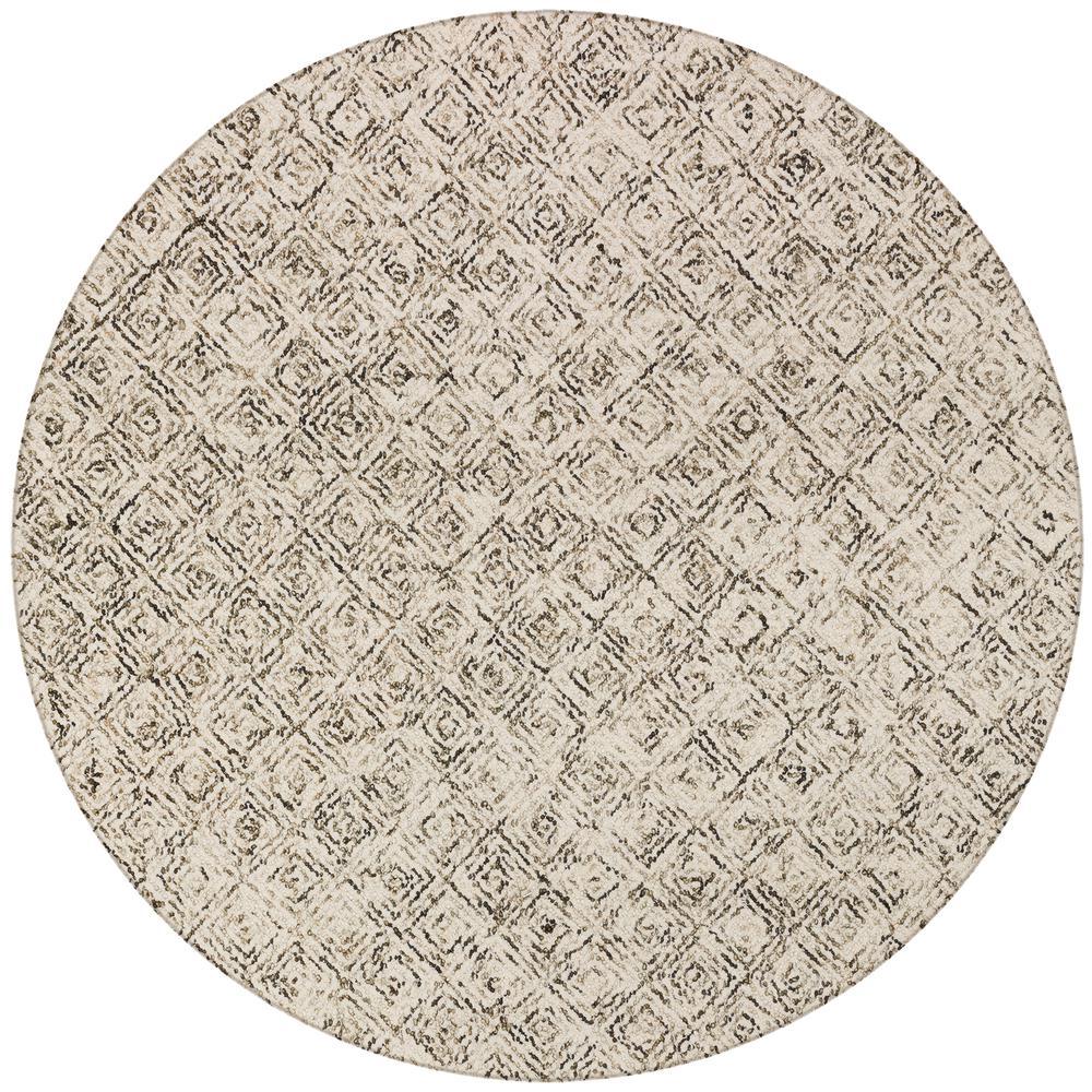 Zoe ZZ1 Chocolate 12 x 12 Round Rug