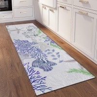 IndoorOutdoor Seabreeze SZ1 Lavender Washable 23 x 76 Runner Rug