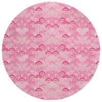 IndoorOutdoor Seabreeze SZ2 Blush Washable 8 x 8 Round Rug