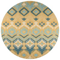 IndoorOutdoor Sedona SN2 Marigold Washable 10 x 10 Round Rug