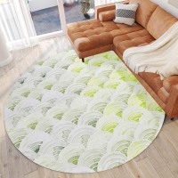 IndoorOutdoor Seabreeze SZ5 LimeIn Washable 8 x 8 Round Rug