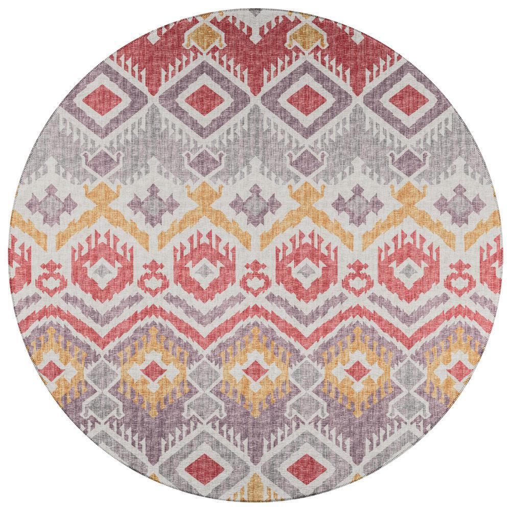 IndoorOutdoor Sedona SN2 Passion Washable 4 x 4 Round Rug