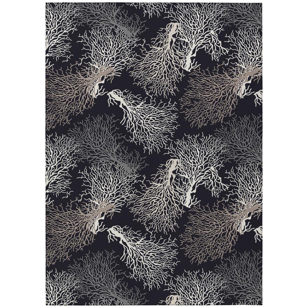 IndoorOutdoor Seabreeze SZ3 Black Washable 8 x 10 Rug