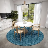 Delano DA1 Navy 10 x 10 Round Rug