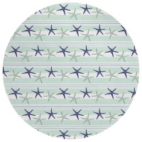 IndoorOutdoor Seabreeze SZ12 Mist Washable 8 x 8 Round Rug