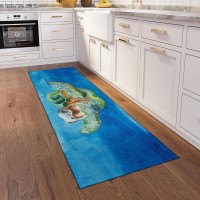 IndoorOutdoor Harbor HA3 Ocean Washable 23 x 76 Runner Rug