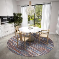 IndoorOutdoor Sedona SN8 Denim Washable 8 x 8 Round Rug