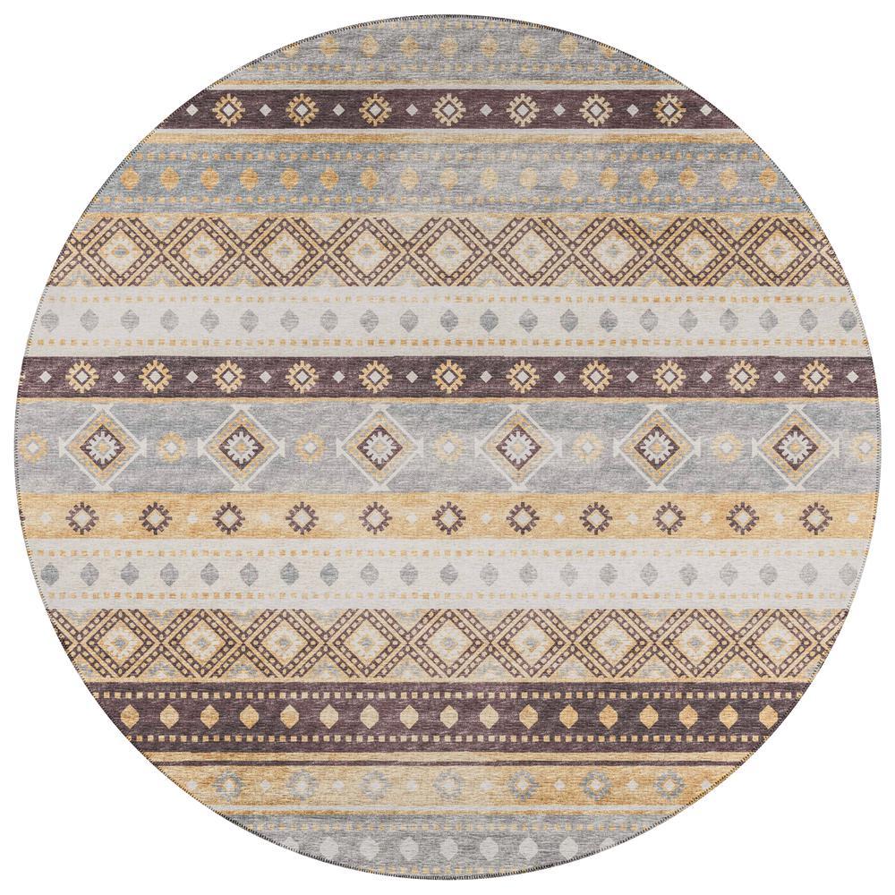 IndoorOutdoor Sedona SN12 Goldenrod Washable 8 x 8 Round Rug