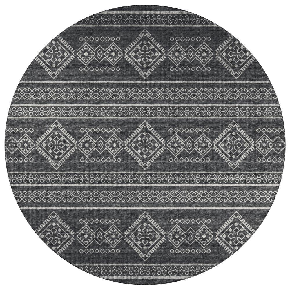 IndoorOutdoor Sedona SN14 Midnight Washable 8 x 8 Round Rug