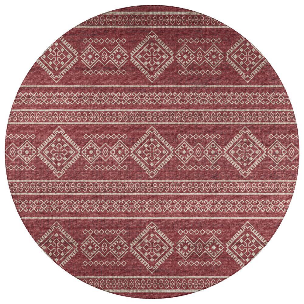 IndoorOutdoor Sedona SN14 Paprika Washable 4 x 4 Round Rug