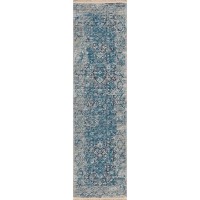 IndoorOutdoor Marbella MB2 Navy Washable 23 x 12 Runner Rug