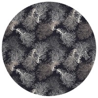 IndoorOutdoor Seabreeze SZ3 Black Washable 8 x 8 Round Rug