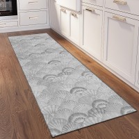 IndoorOutdoor Seabreeze SZ2 Silver Washable 23 x 76 Runner Rug