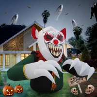 Shdejtg 75Ft Clown Halloween Outdoor Inflatable Decoration Outdoor Decoration With Led Lights Holiday Inflatable Decoration F