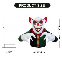 Shdejtg 75Ft Clown Halloween Outdoor Inflatable Decoration Outdoor Decoration With Led Lights Holiday Inflatable Decoration F