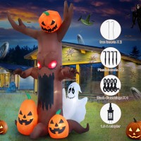 Shdejtg 9Ft Ghost Pumpkin Tree Halloween Outdoor Inflatable Decoration Outdoor Decoration With Led Lights Holiday Inflatable D