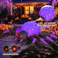 Comin Halloween Inflatables Outdoor Decorations 9 Ft Width Spider Blow Up Yard Decoration With Builtin Led For Yard Garden Par