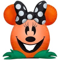 Gemmy Airblown Inflatable Cutie Minnie Mouse Disney  3 Ft Tall  Orange