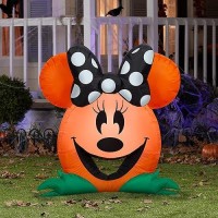 Gemmy Airblown Inflatable Cutie Minnie Mouse Disney  3 Ft Tall  Orange