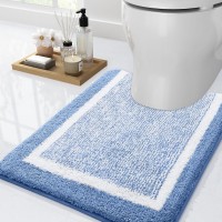 Olanly Luxury Toilet Rugs Ushaped 24X20 Extra Soft And Absorbent Microfiber Bathroom Rugs Nonslip Plush Toilet Bath Mat Mac