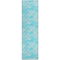 IndoorOutdoor Seabreeze SZ2 Teal Washable 23 x 76 Runner Rug