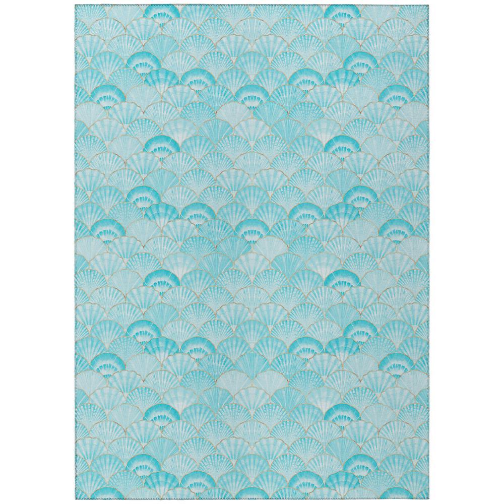 IndoorOutdoor Seabreeze SZ2 Teal Washable 8 x 10 Rug