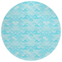 IndoorOutdoor Seabreeze SZ2 Teal Washable 8 x 8 Round Rug