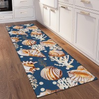 IndoorOutdoor Seabreeze SZ6 Navy Washable 23 x 76 Runner Rug