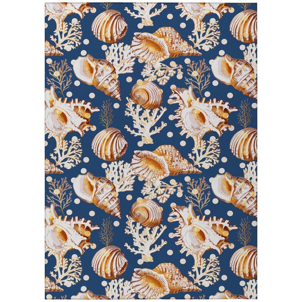 IndoorOutdoor Seabreeze SZ6 Navy Washable 9 x 12 Rug