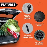 Joiedomi Animated Halloween Inflatable Outdoor Decorations  Trunk Or Treat Car Decorations  Halloween Blow Ups Animated Dinosaur With Leds For Halloween Decor  Halloween Yard Decoration